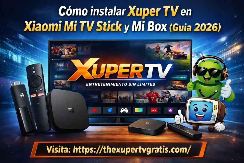 Cómo instalar Xuper TV en Xiaomi Mi TV Stick y Mi Box (Guía 2026)