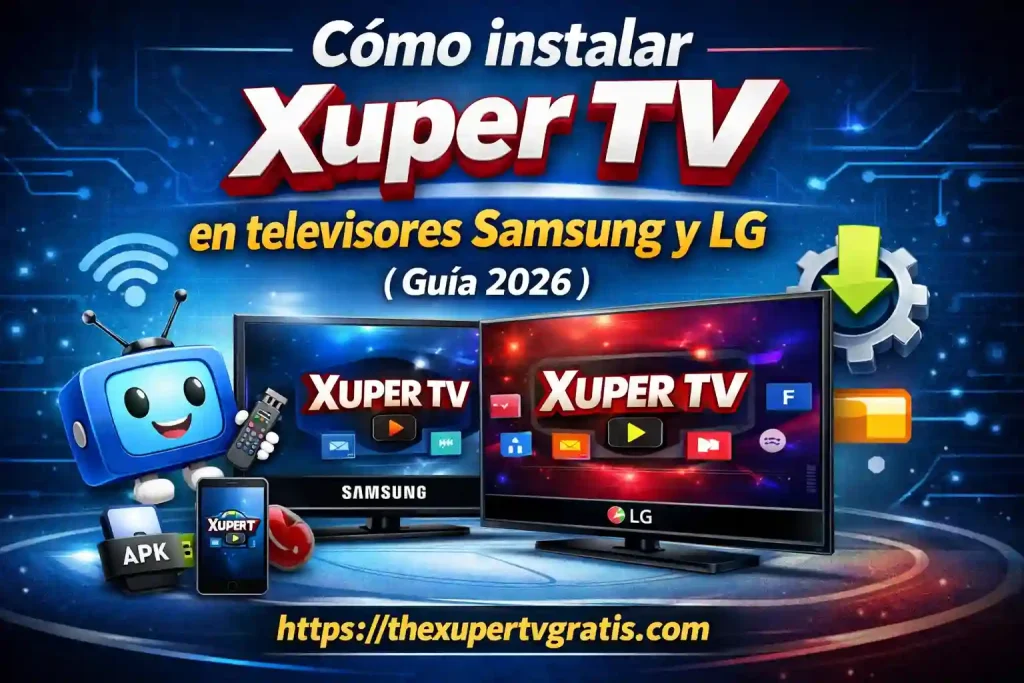 Cómo instalar Xuper TV en televisores Samsung y LG (Guía 2026)